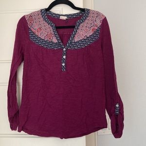 Anthropologie long sleeved top